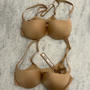 TWO Skims Ultimate Push-Up Balconette Bra Size 34B Color CLAY NWT